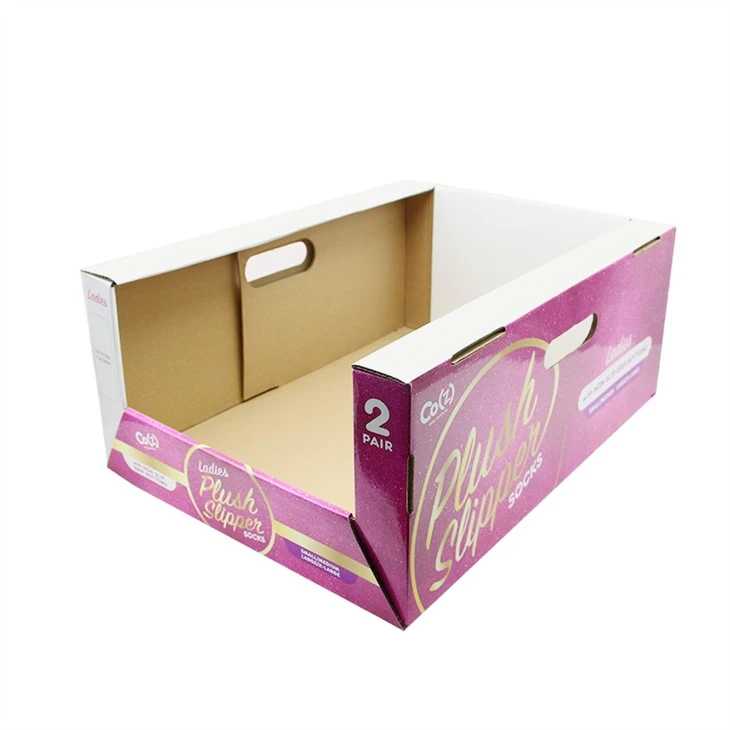 Daim Ntawv PDQ Socks Display Box